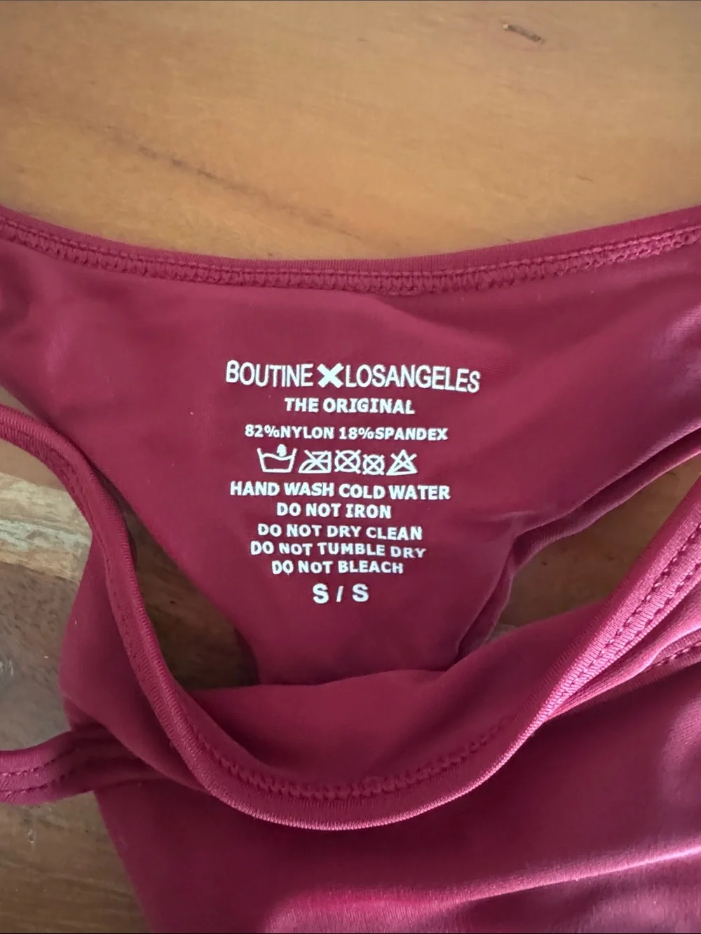 Boutine X LA Wine Red Two-Piece Bikini Set